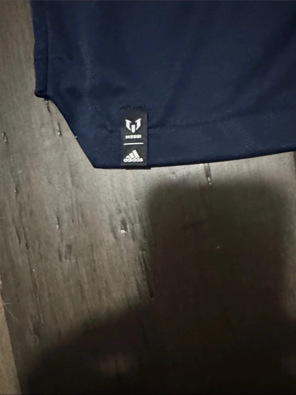 adidas Men’s Navy Blue Soccer Jersey with Light Blue and White Accents